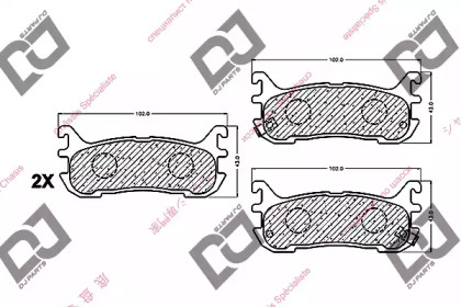 Комплект тормозных колодок DJ PARTS BP1262